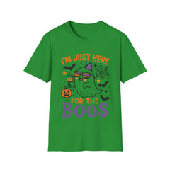 Funny Halloween T-Shirt - Im Just Here for the Boos Ghost Tee - Cute Spooky Shirt for Her, Him, Friends - Boo Party Costume Top