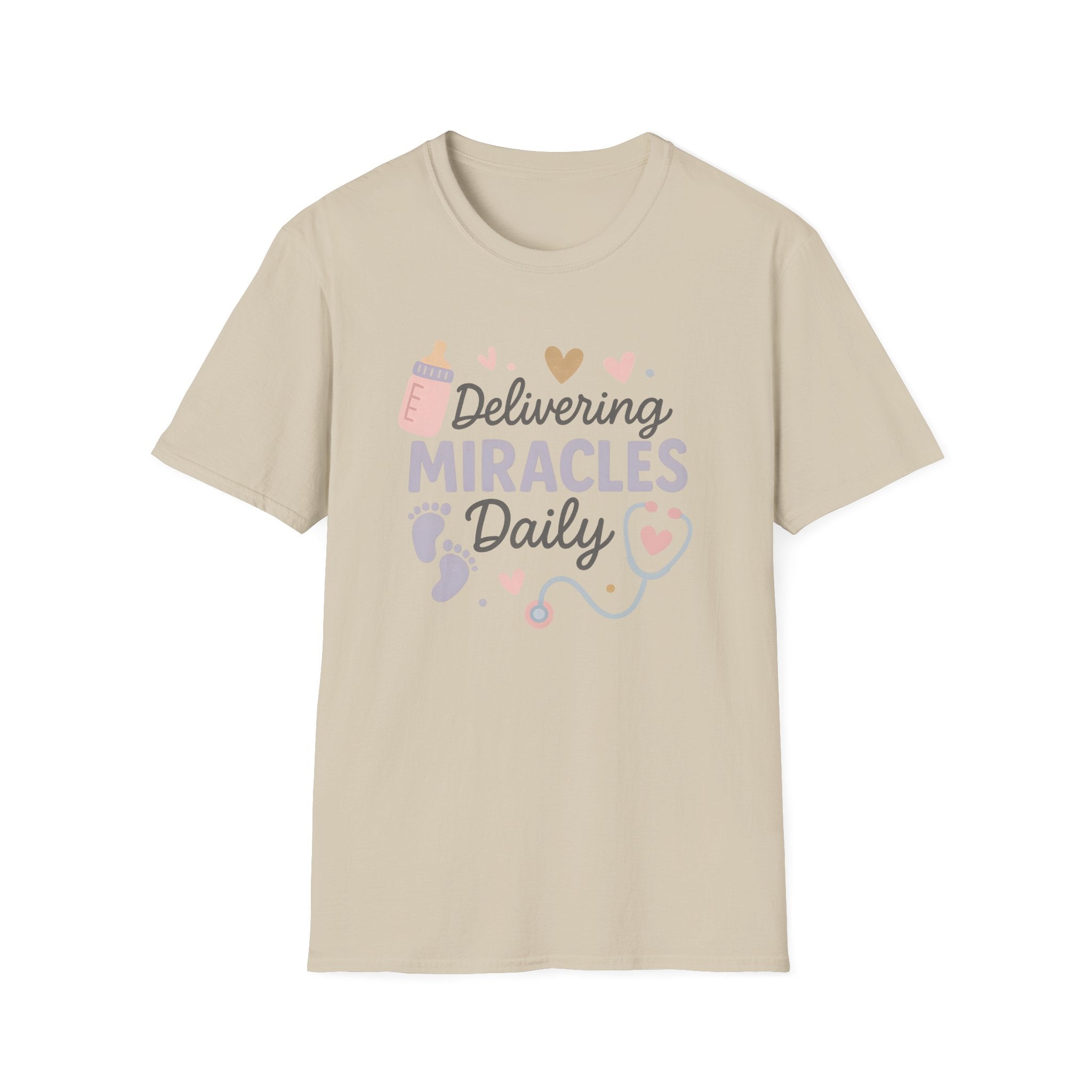 Funny Midwife Christmas T-Shirt - "Delivering Miracles Daily" Tee, Secret Santa Gift, Midwife Xmas Present, Nurse & Healthcare Shirt NHS