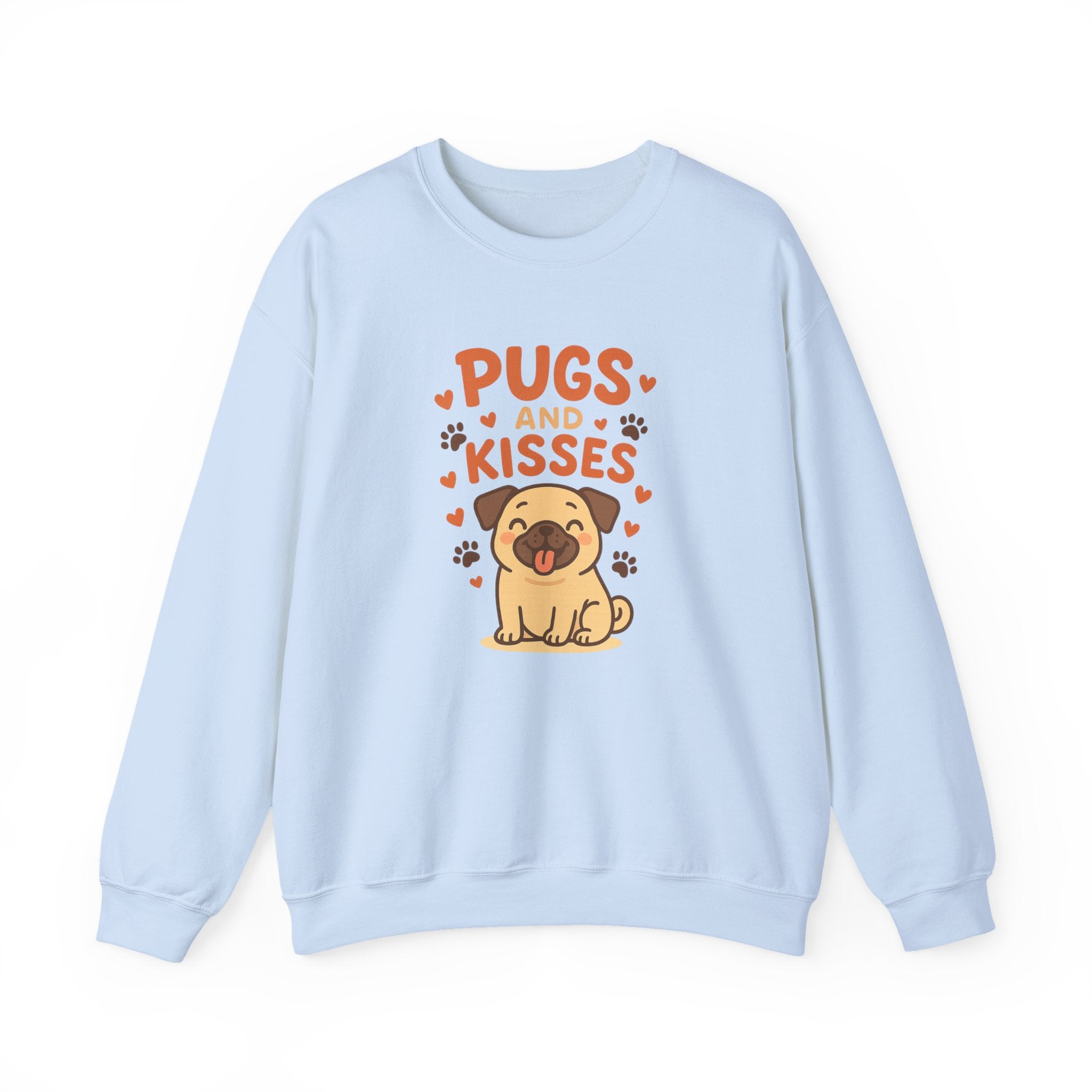 Pugs and Kisses Sweatshirt - Cute Funny Pug Jumper Gift for Dog Lovers | Christmas, Secret Santa & Valentine's Day Sweater