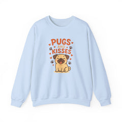 Pugs and Kisses Sweatshirt - Cute Funny Pug Jumper Gift for Dog Lovers | Christmas, Secret Santa & Valentine's Day Sweater