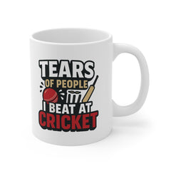 Funny Cricket Mug - Tears of People I Beat at Cricket Gift for Cricketers | Cricket Lover Mug, Christmas Gift, Secret Santa Sports Present