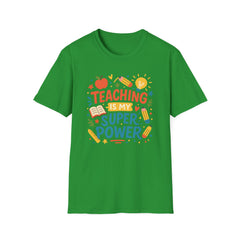Teaching is My Superpower Christmas T-Shirt - Funny Teacher Shirt, Teacher Christmas Gift, Secret Santa Present for Teachers, Staff Party
