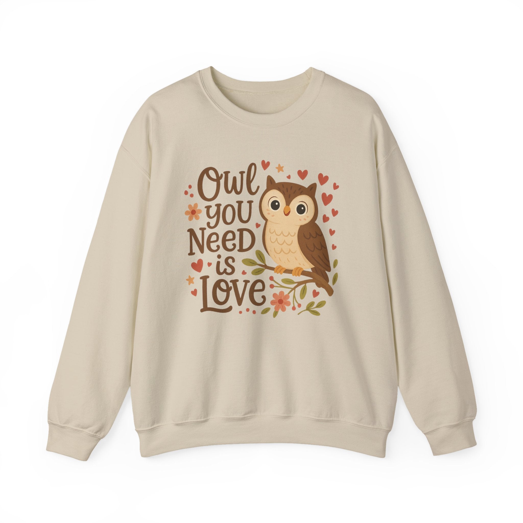 Cute Owl Christmas Sweatshirt - "Owl You Need is Love" Funny Xmas Jumper | Secret Santa Gift, Owl Lover Holiday Sweater