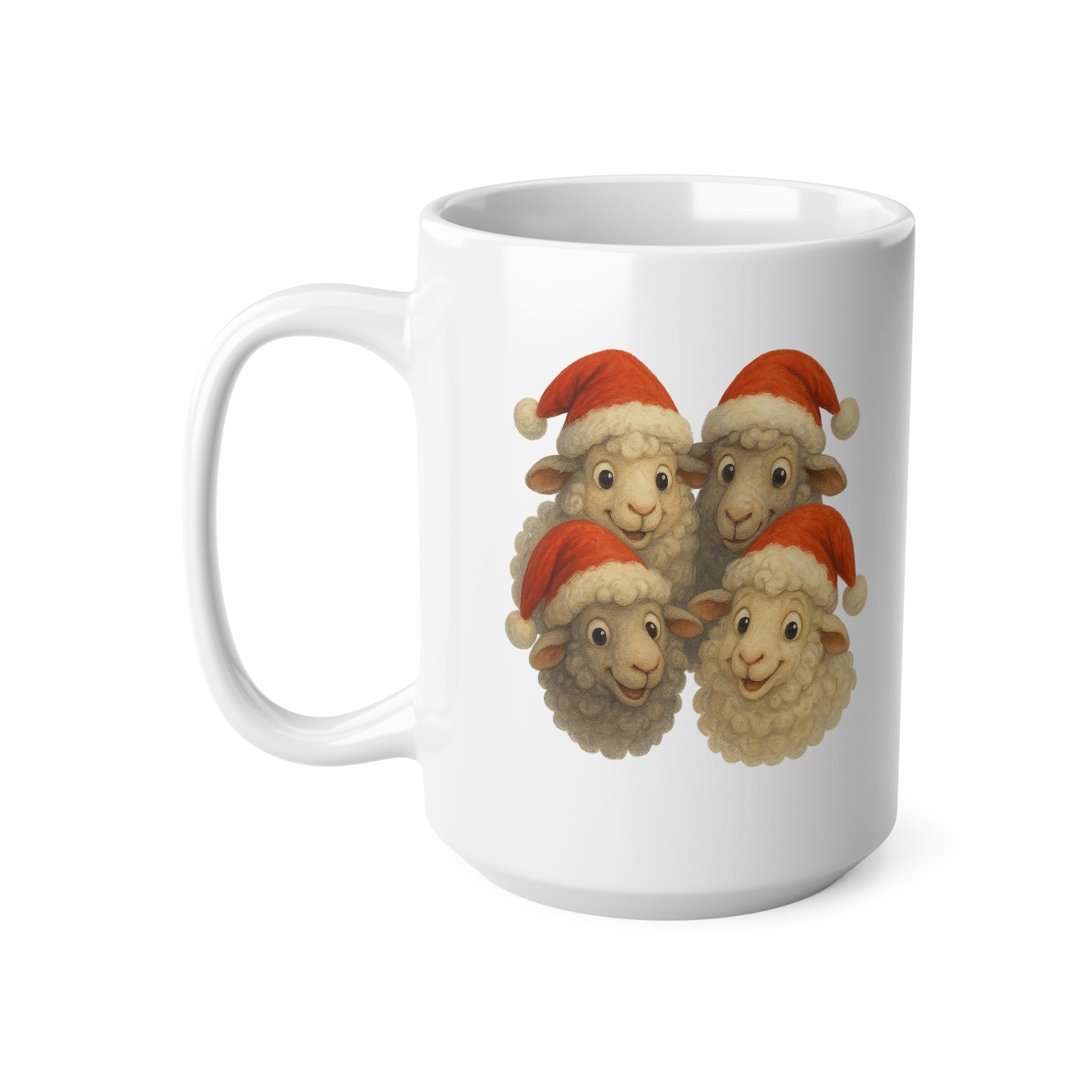 Funny Christmas Sheep Mug | Novelty Animal Cup | Sheep Lover Gift | Gift for Mum, Dad, Him, Her | Birthday & Workplace Coffee Cup