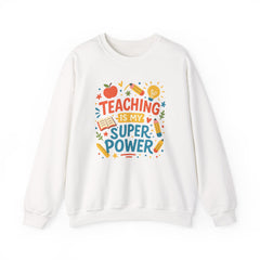 Teaching is My Superpower Christmas Jumper - Funny Teacher Sweatshirt, Teacher Christmas Gift, Secret Santa Gift for Teachers, Proud Kid