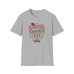 Santa's Favourite Elf Christmas T-Shirt - Funny Secret Santa Gift, Festive Xmas Tee Men and Women, Christmas Party Top Shirt Little Helper