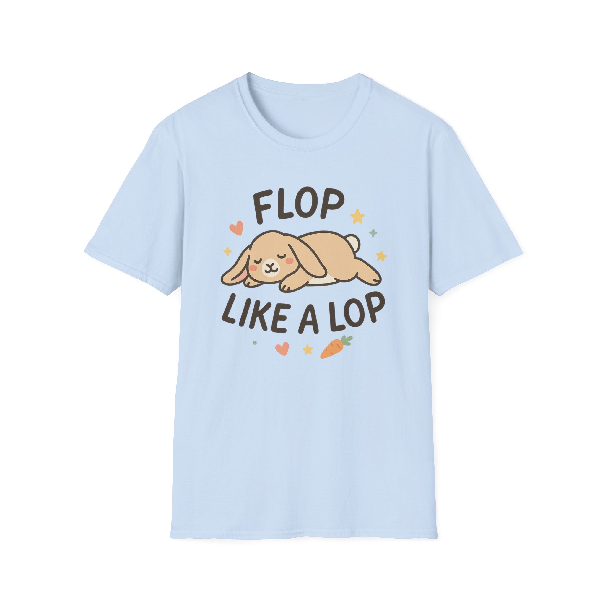 Funny Bunny Christmas T-Shirt - "Flop Like a Lop" Rabbit Tee | Cute Secret Santa Gift for Pet & Animal Lovers, Lop Bunny Rabbit Gift