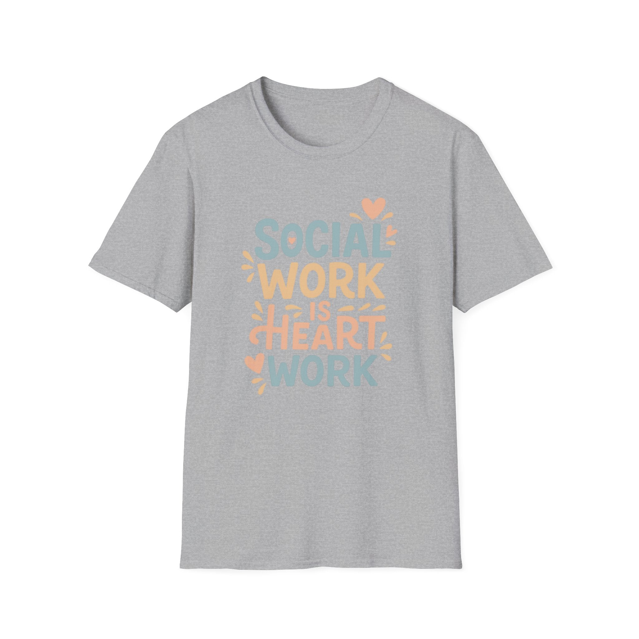 Funny Social Work Christmas T-Shirt - "Social Work is Heart Work" Tee - Secret Santa Gift for Social Worker, Carer, Support Worker