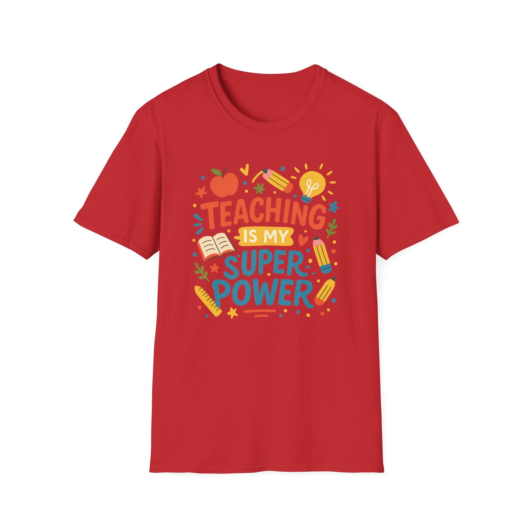 Teaching is My Superpower Christmas T-Shirt - Funny Teacher Shirt, Teacher Christmas Gift, Secret Santa Present for Teachers, Staff Party