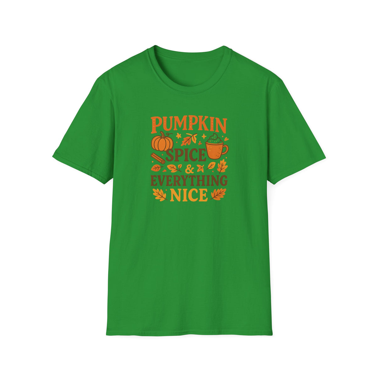 Pumpkin Spice T-Shirt Funny Fall Halloween Shirt for Women Men, Cosy Autumn Pumpkin Spice & Everything Nice Tee Gift, Fall Shirt Latte Lover