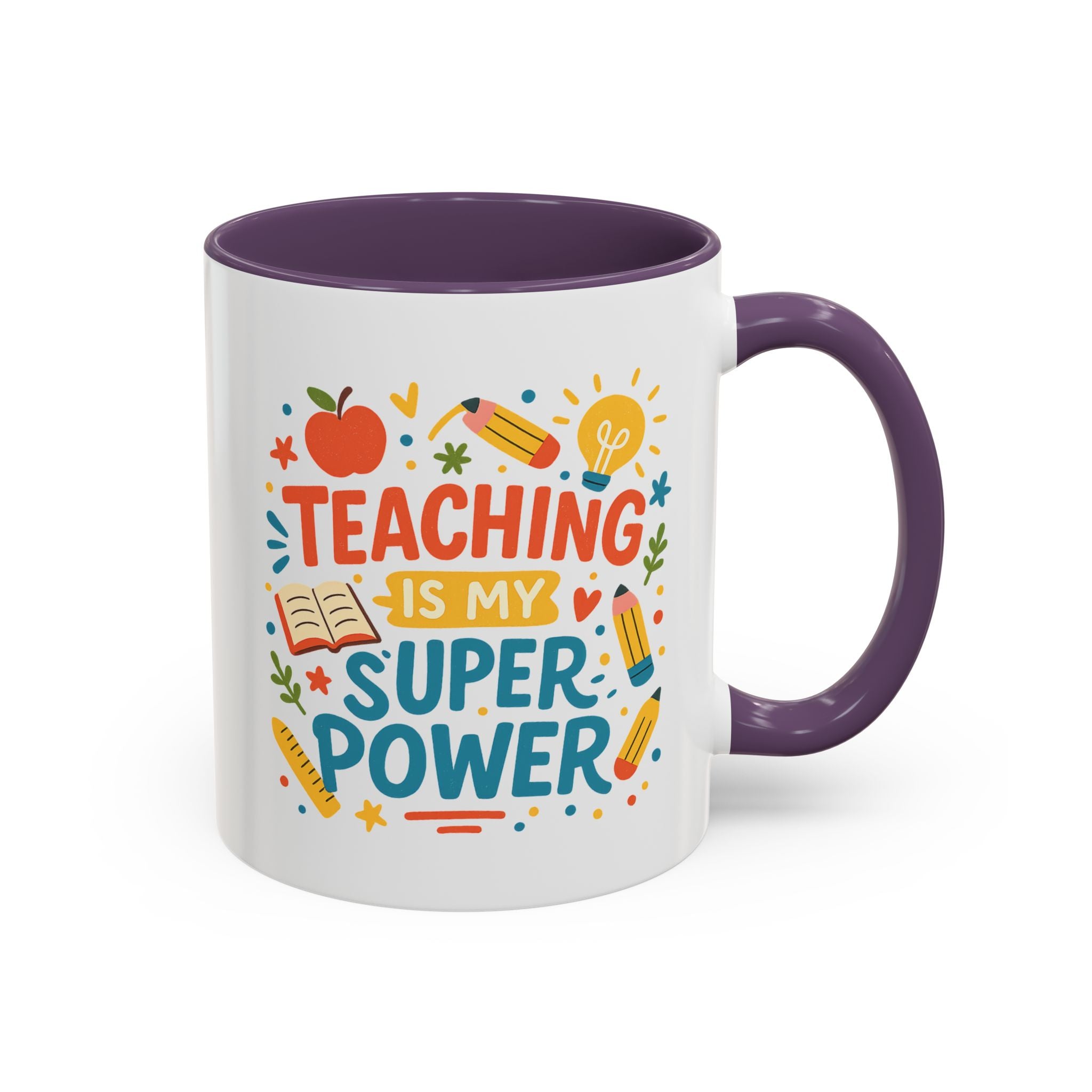 Teaching is My Superpower Mug - Funny Teacher Christmas Mug, Teacher Gift Coffee Cup, Teacher Appreciation Present, Secret Santa Gift