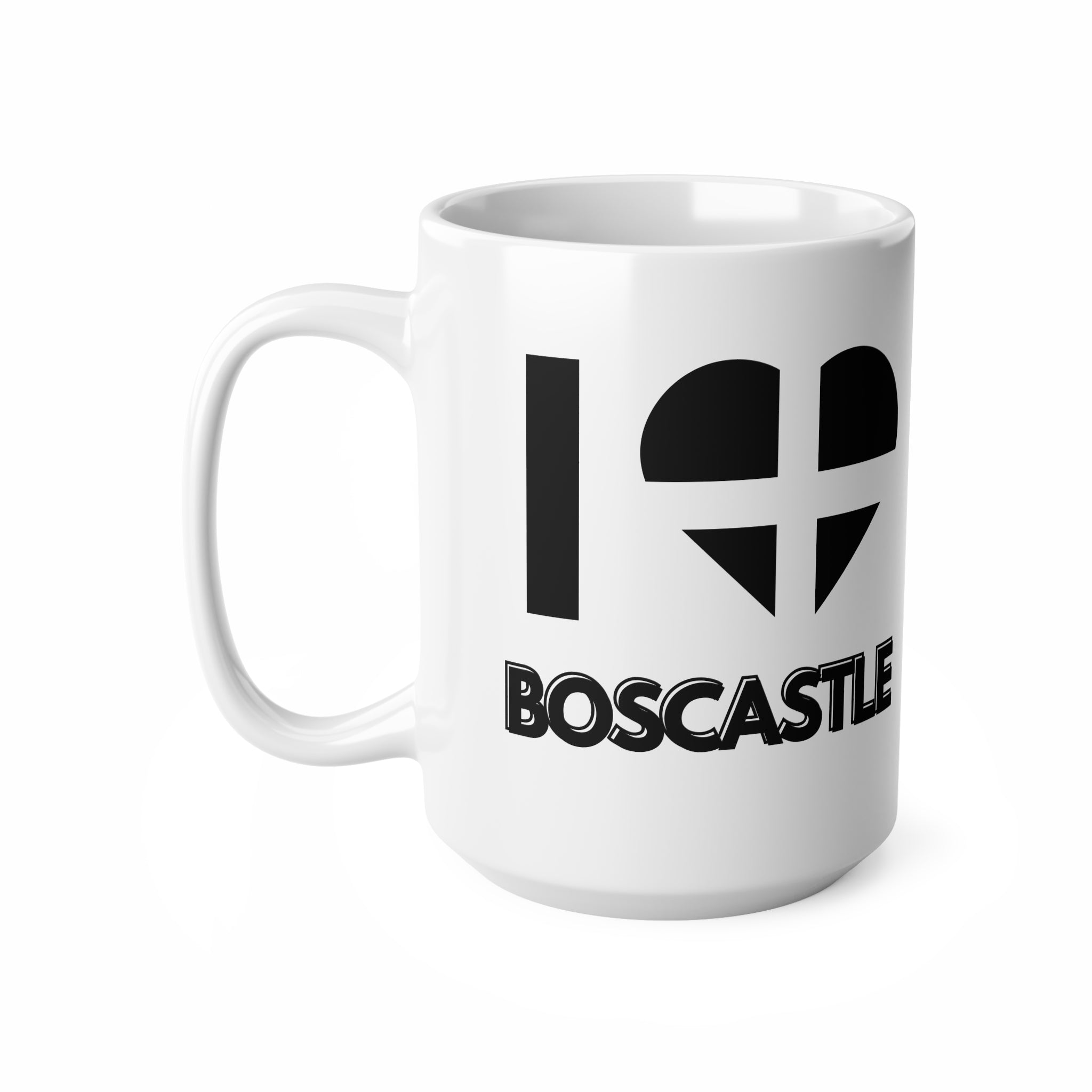 I Love Boscastle Mug – Cornish Flag Heart Mug, Cornwall Souvenir Gift
