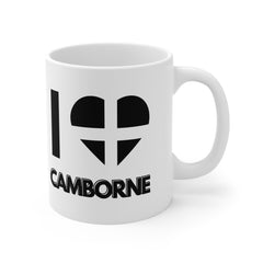 I Love Camborne Mug – Cornwall Flag Heart Mug, Cornish Gift Souvenir