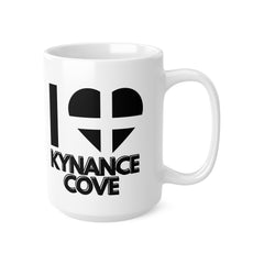 I Love Kynance Cove Mug – Cornwall Flag Heart Mug, Cornish Souvenir Gift