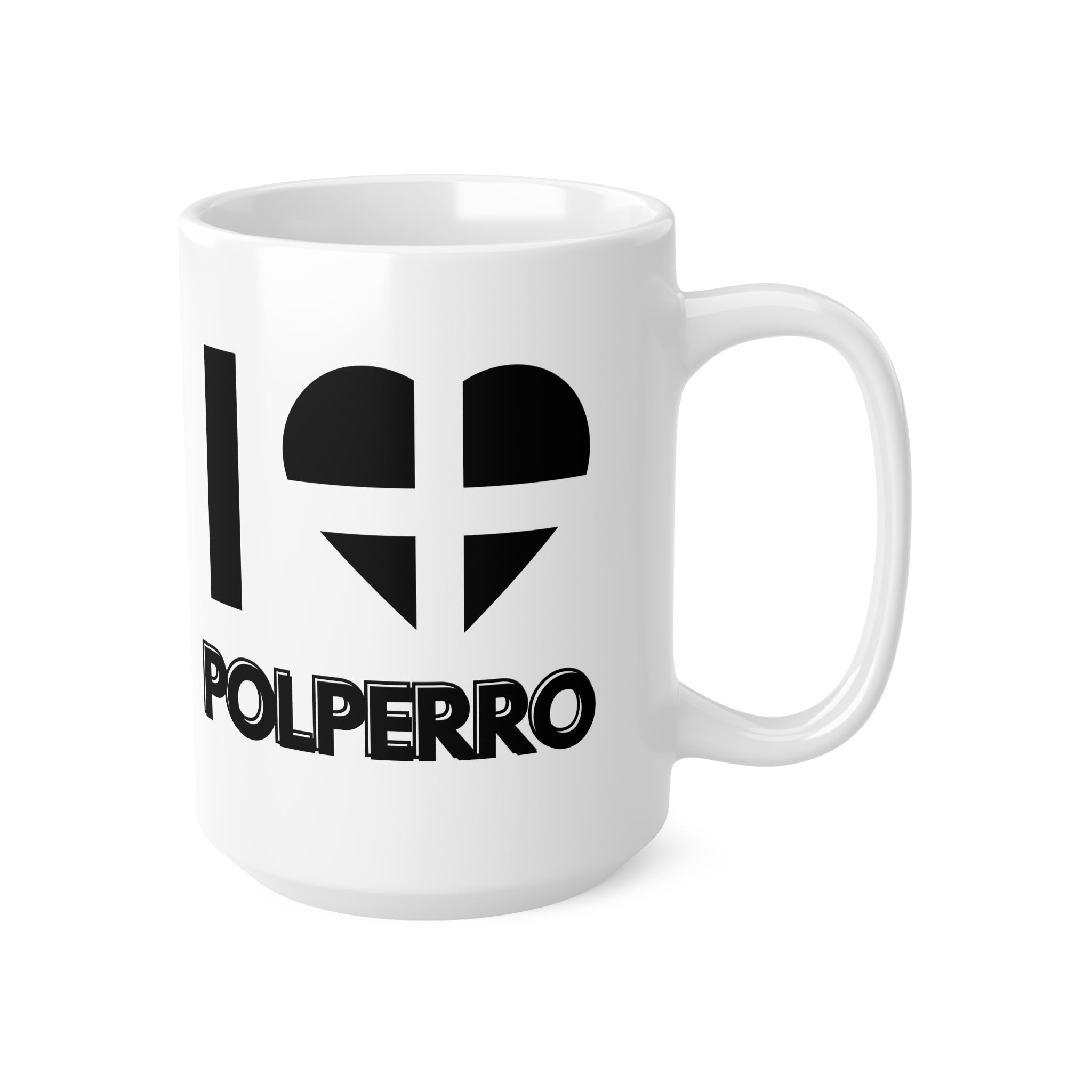 I Love Polperro Mug – Cornwall Flag Heart Mug, Cornish Gift Souvenir