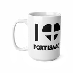 I Love Port Isaac Mug – Cornwall Flag Heart Mug, Cornish Gift Souvenir