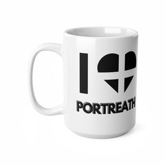 I Love Portreath Mug – Cornwall Flag Heart Mug, Cornish Gift Souvenir