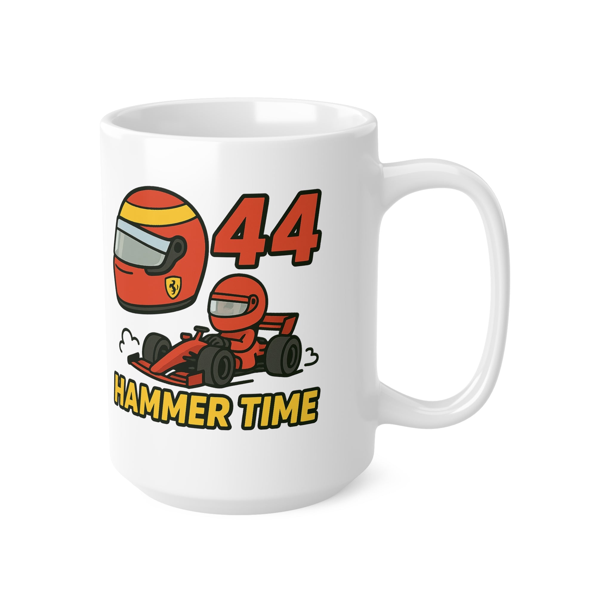 Lewis Hamilton Ferrari Mug – Hammer Time F1 Gift for Racing Fans