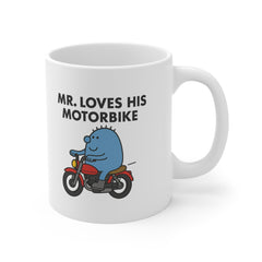 Mr. Loves His Motorbike Mug – Funny Gift for Bikers & Motorbike Fans