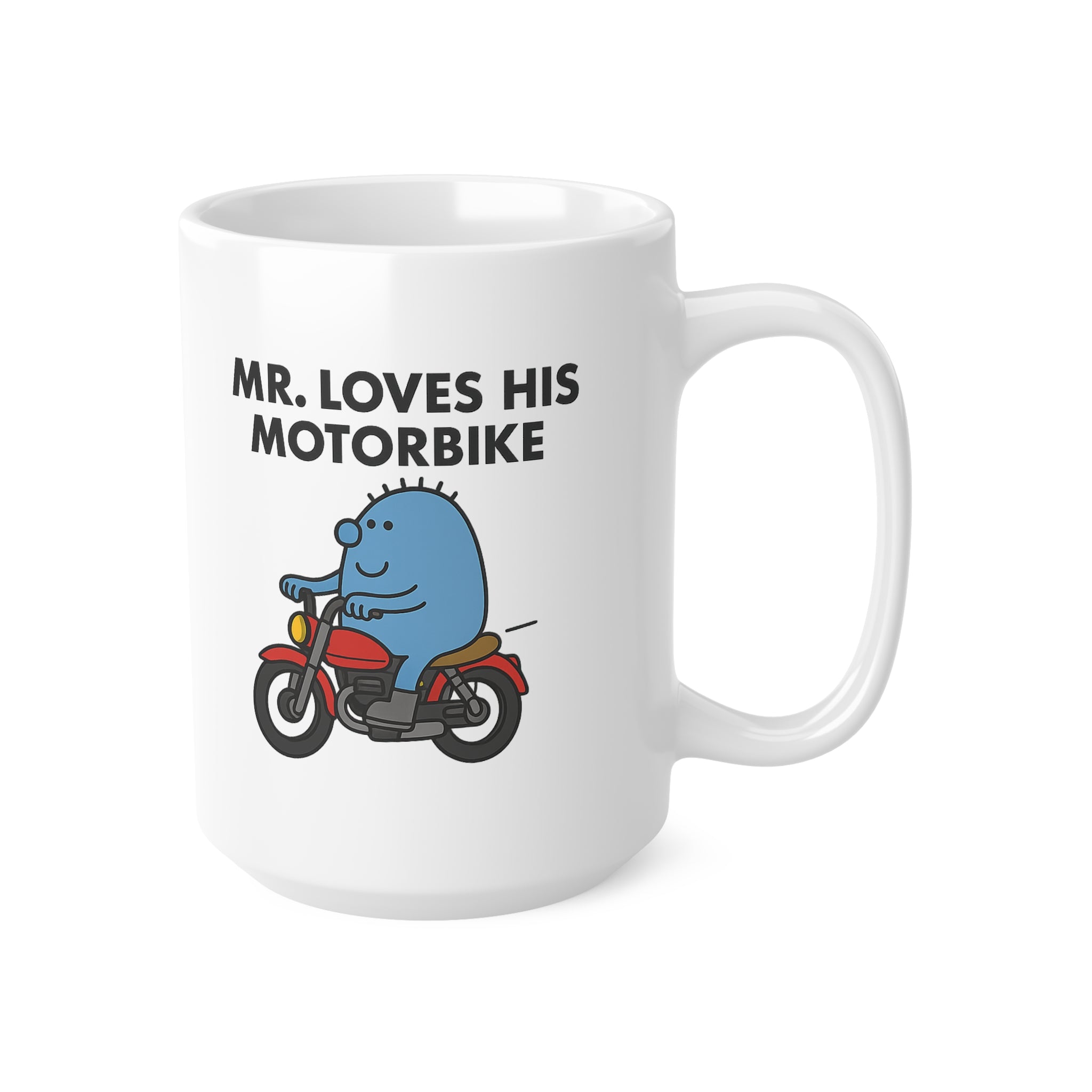 Mr. Loves His Motorbike Mug – Funny Gift for Bikers & Motorbike Fans