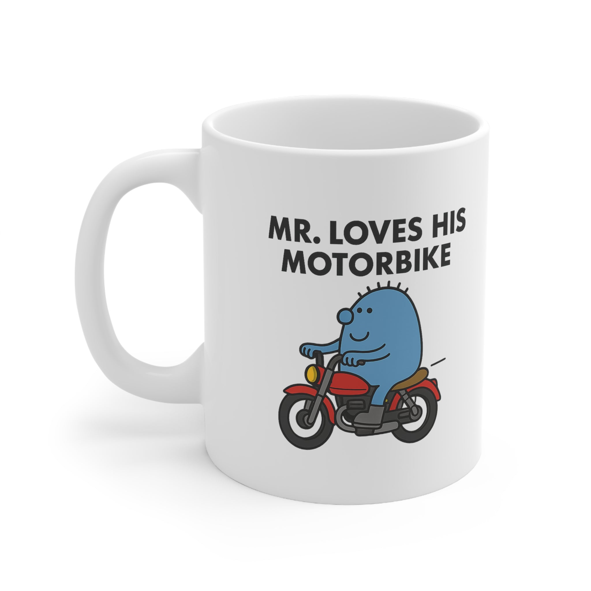 Mr. Loves His Motorbike Mug – Funny Gift for Bikers & Motorbike Fans