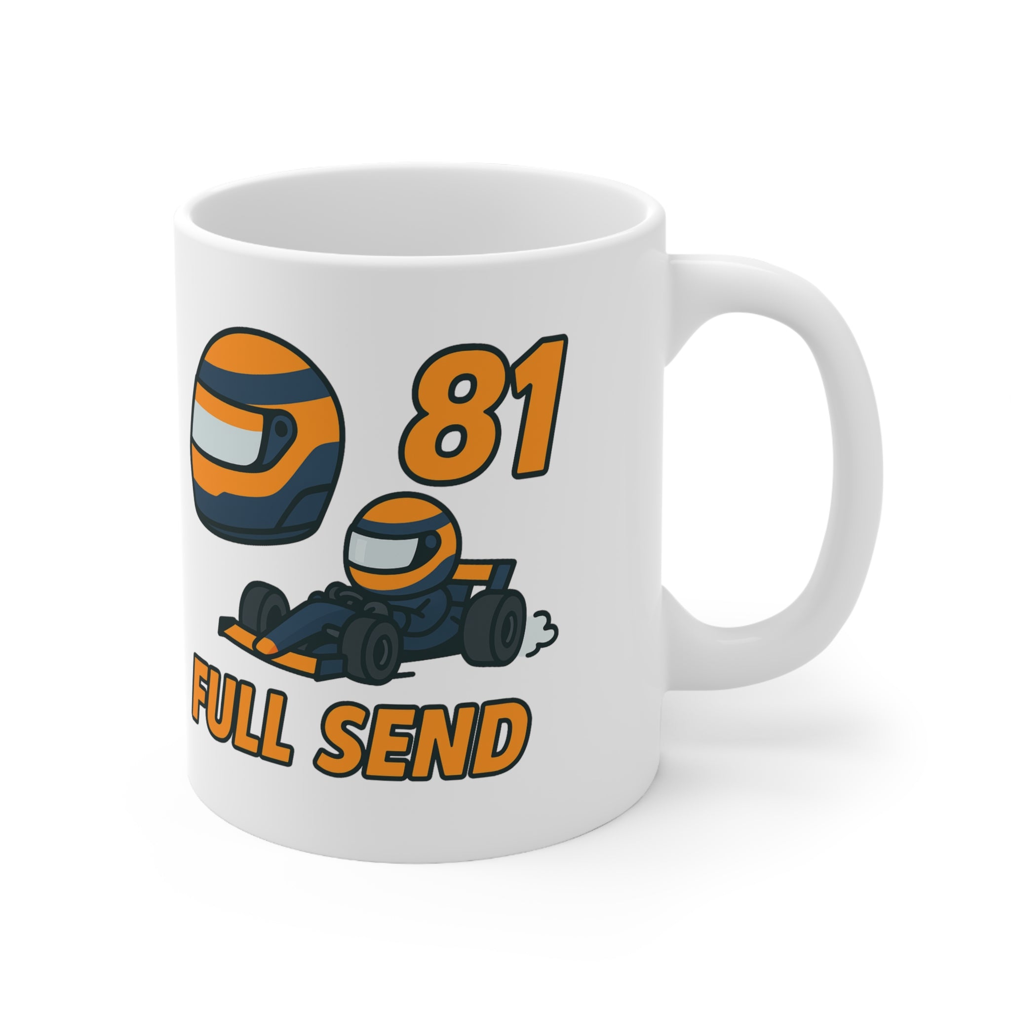 Oscar Piastri Full Send Mug – Funny McLaren F1 Gift for Race Fans