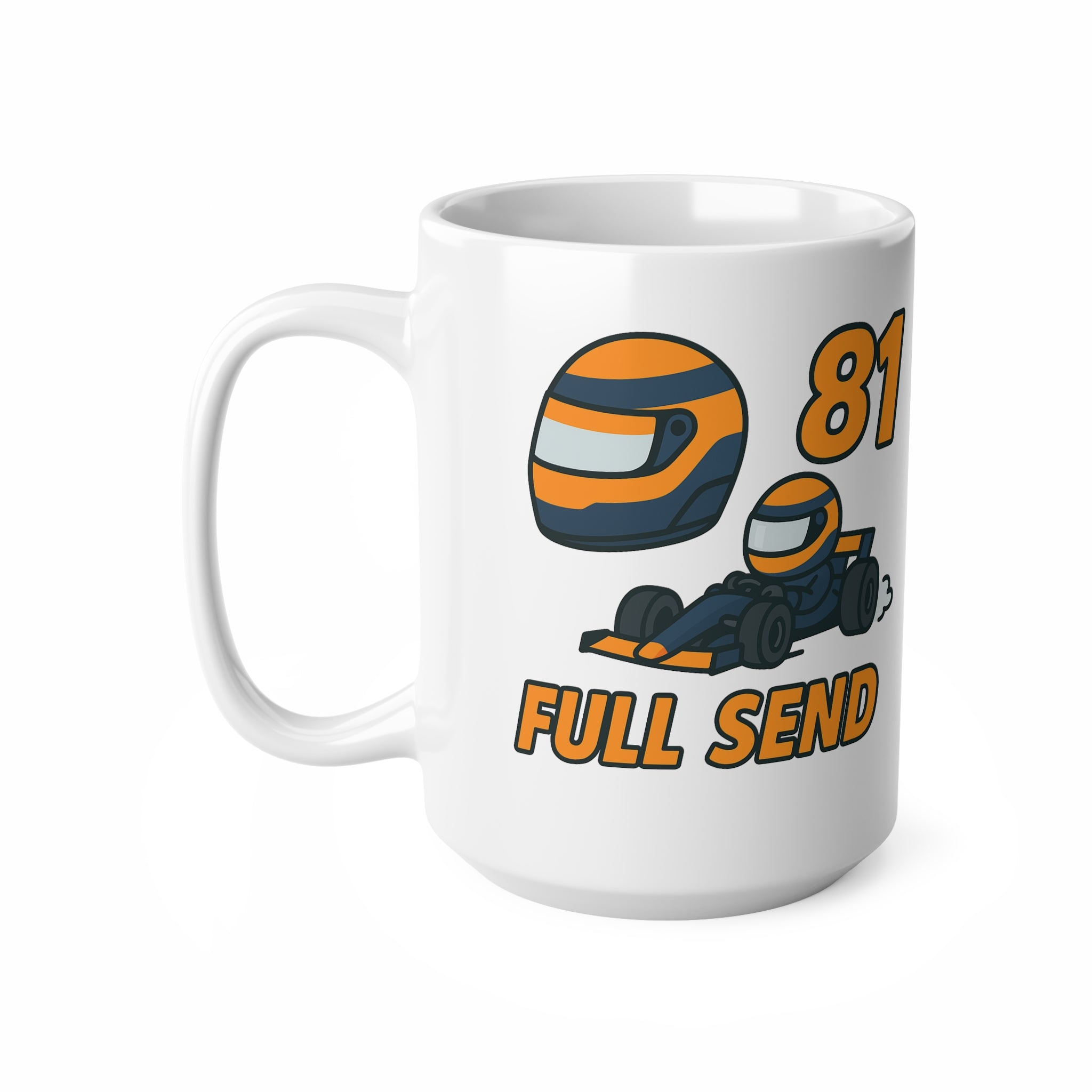 Oscar Piastri Full Send Mug – Funny McLaren F1 Gift for Race Fans