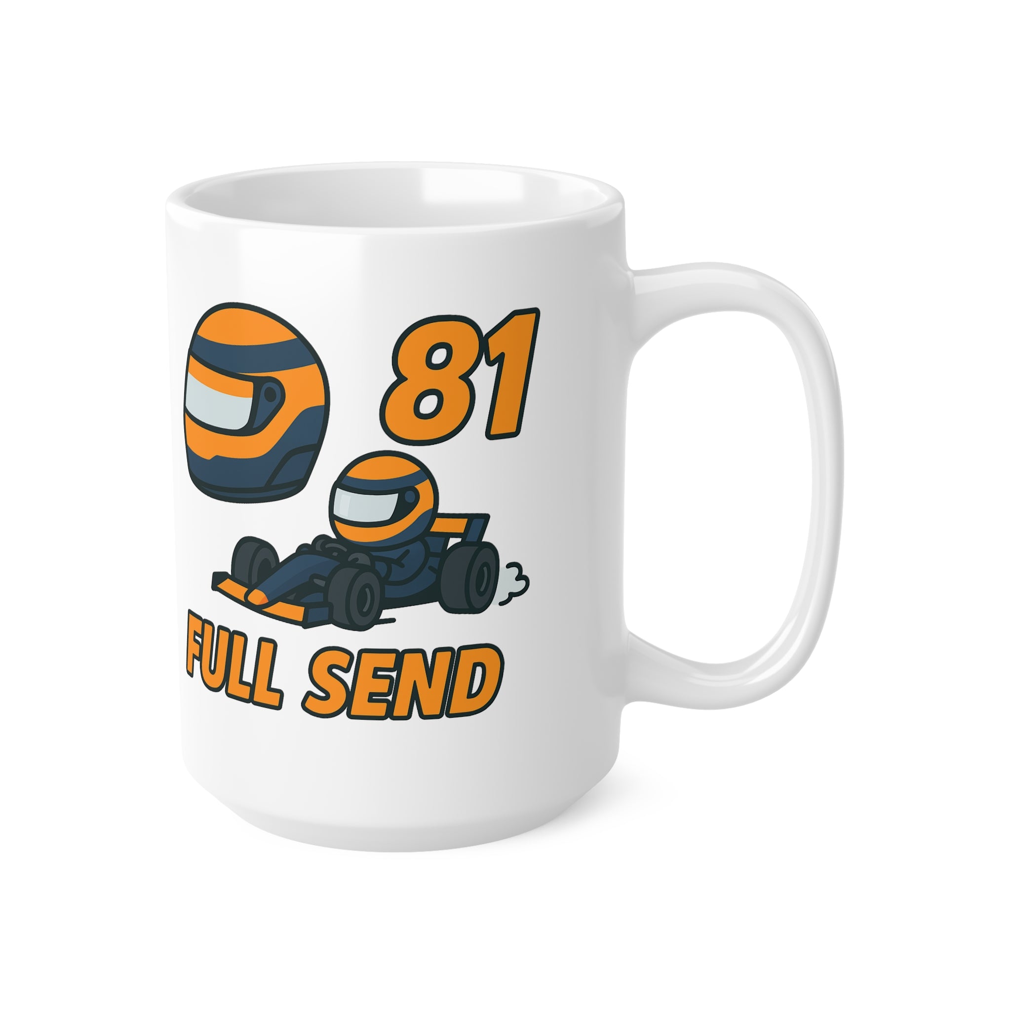 Oscar Piastri Full Send Mug – Funny McLaren F1 Gift for Race Fans